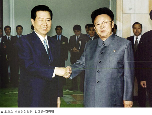 최초의 남북정상회담. 김대중-김정일
