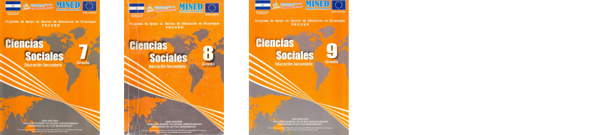 니카라과, 사회과 교과서 3종 이미지
