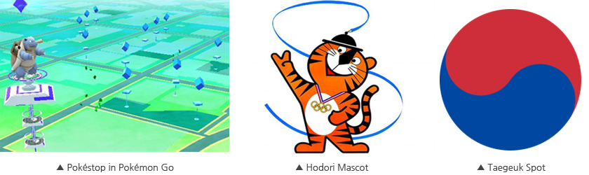 Pokéstop in Pokémon Go, Hodori Mascot, Taegeuk Spot