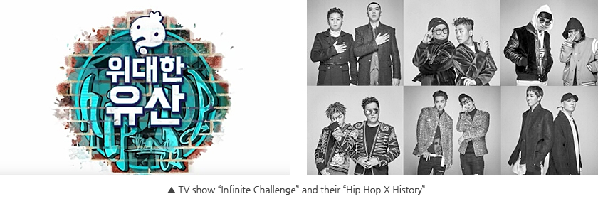 TV show “Infinite Challenge” and their “Hip Hop X History”
