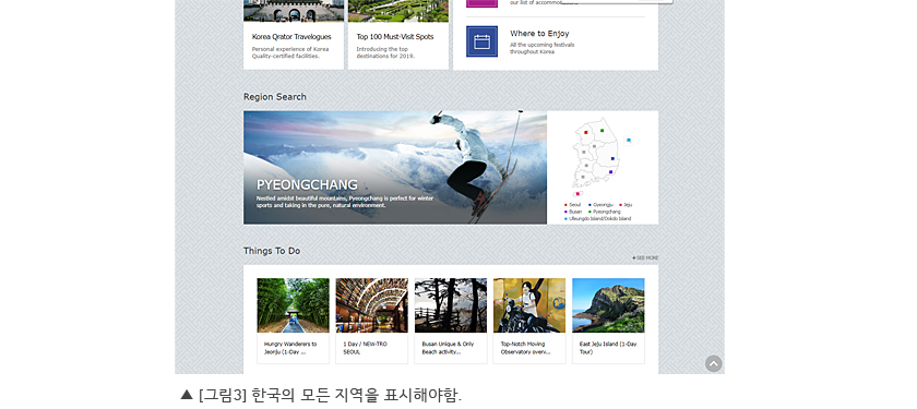 한국관광공사 웹사이트